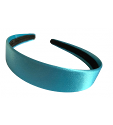 Turquoise Blue Satin Alice Band Headband Wide 1 inch