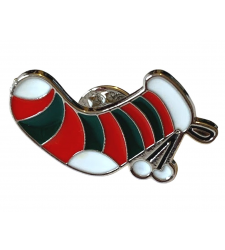 Christmas Stocking Metal Enamel Lapel Pin Badge Brooch