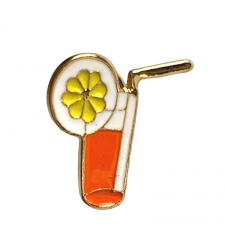 Cocktail Cool Drink Metal Enamel Lapel Pin Badge Brooch