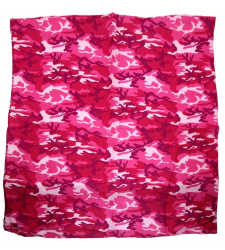 Pink Camouflage Bandana Scarf Standard Cotton