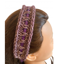 Knitted Hair Accessory Headband Hair Band Purple Sparkle Choker