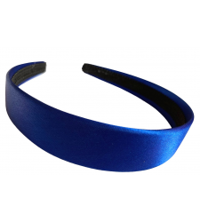 Royal Blue Satin Alice Headband Wide 1 inch