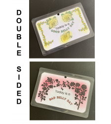 Red Yellow Good Belly Day Bad Belly Day IBS Flashcard Bookmark