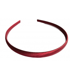 Slim Satin Alice Headband Burgundy Red