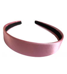 Metallic Pink Satin Alice Headband 1 inch Wide