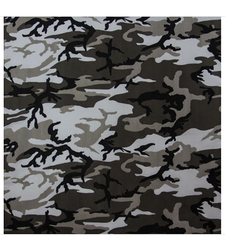Extra Large Urban Camouflage Bandana Scarf Black Grey White Cott