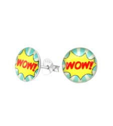 WOW! Silver Post Stud Earrings