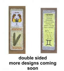 Gemini Bookmark Handmade Unique Gift Cottagecore theme