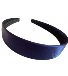Navy Blue Satin Alice Headband Wide 1 inch