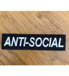 Anti Social Patch Vegan adhesive Iron on Sew On
