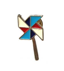 Pinwheel Metal Enamel Lapel Pin Badge Brooch