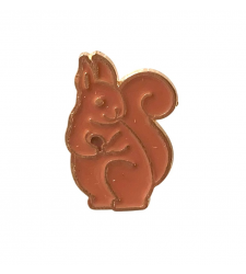 Brown Squirrel Enamel Pin Badge Harvest Thanksgiving Gift