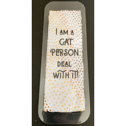 I am a Cat Person Deal with it Handmade Bookmark Reader Gift