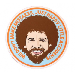 Bob Ross Joy of Painting Happy Little Accidents Vinyl Sticker