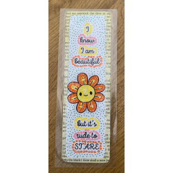 Rude Daisy Bookmark Handmade Unique Gift Cottagecore theme