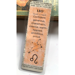 Leo Zodiac Bookmark Handmade Cottagecore Orange Reader Gift