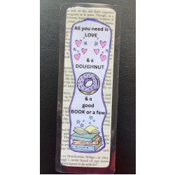 Love Doughnut & Books Double-Sided Handmade Bookmark Reader Gift