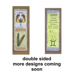 Gemini Bookmark Handmade Unique Gift Cottagecore theme