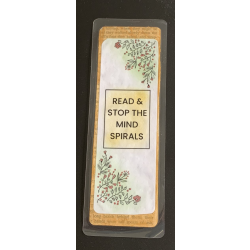 Read and Stop the Mind Spirals Handmade Bookmark Flowers and hyp